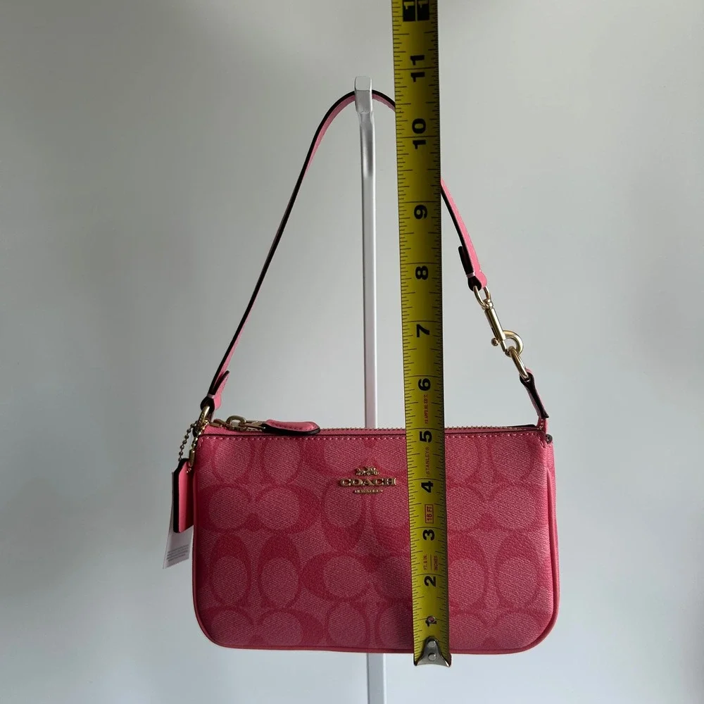 Coach Nolita 19 Pink Lemonade Signature Canvas‎ Wristlet Shoulder Bag NEW
